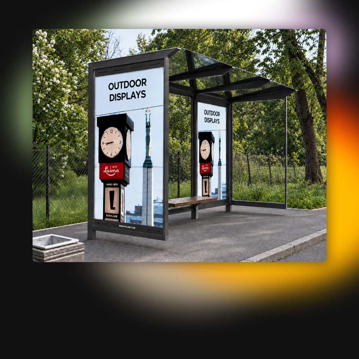 Bus Shelter - Compact Outdoor Advertising Display