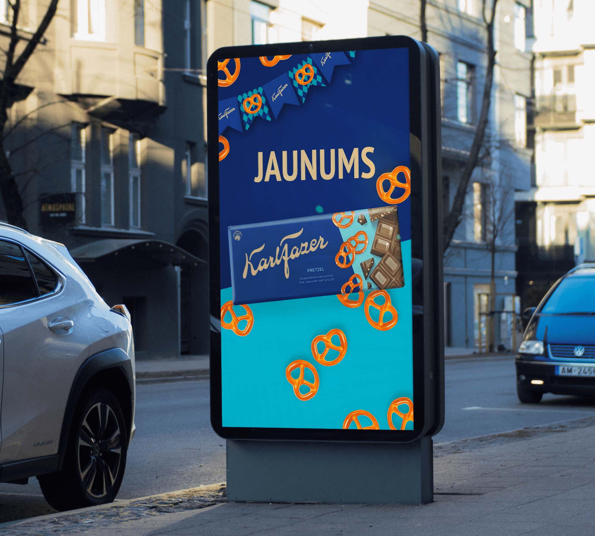 PALAMI Group DOOH LED Pylon Poster Installed On Street