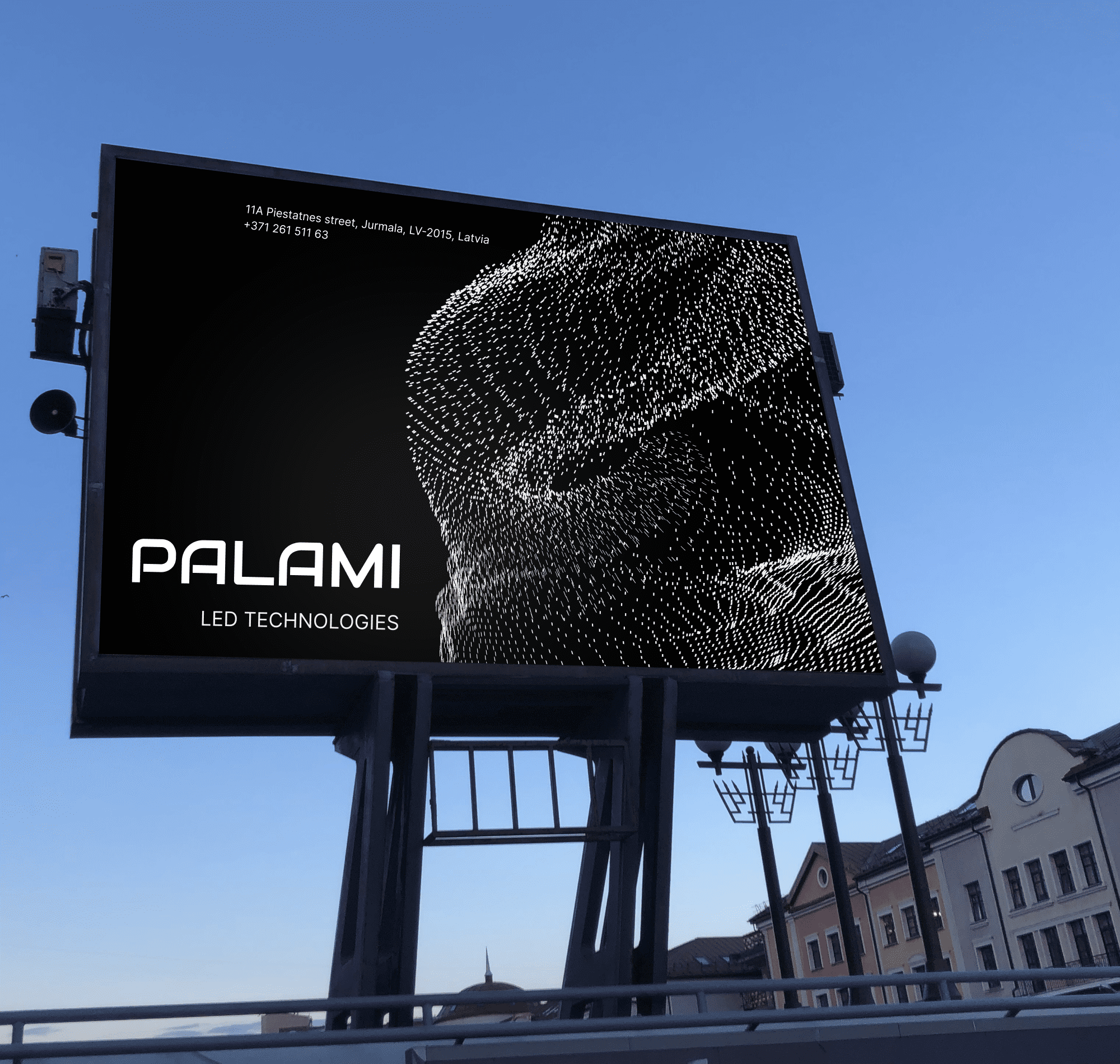 Image Of PALAMI Group Outdoor LED Screen Installed On Metal Construction