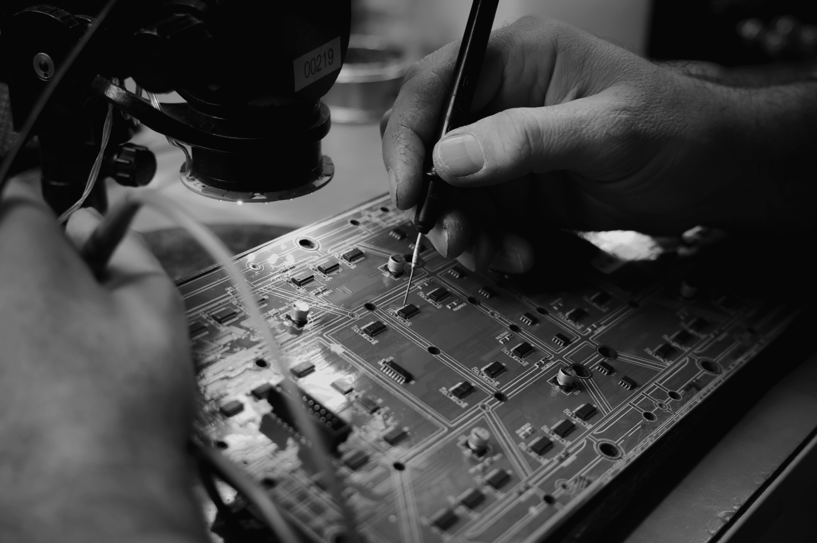 PALAMI Group Poster Stating Leading LED Innovations With Engineer Servicing LED PCB