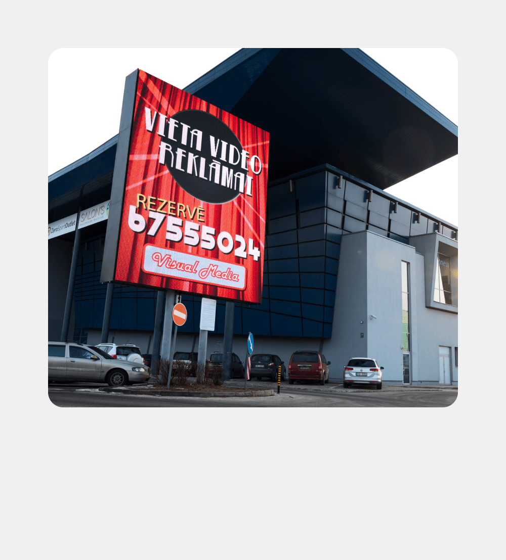 Small Image of PALAMI Group Outdoor LED Video Screen On Pole Construction By Shop