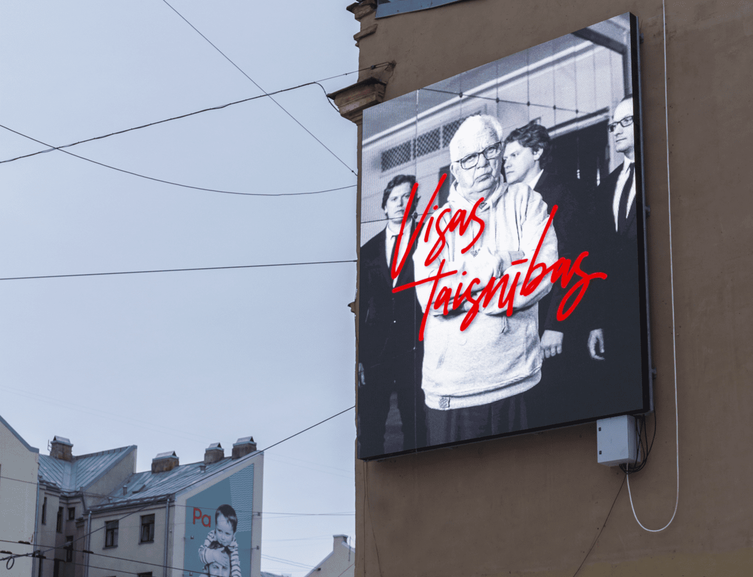 PALAMI Group Outdoor LED Display Installed On Wall In Brivibas Street