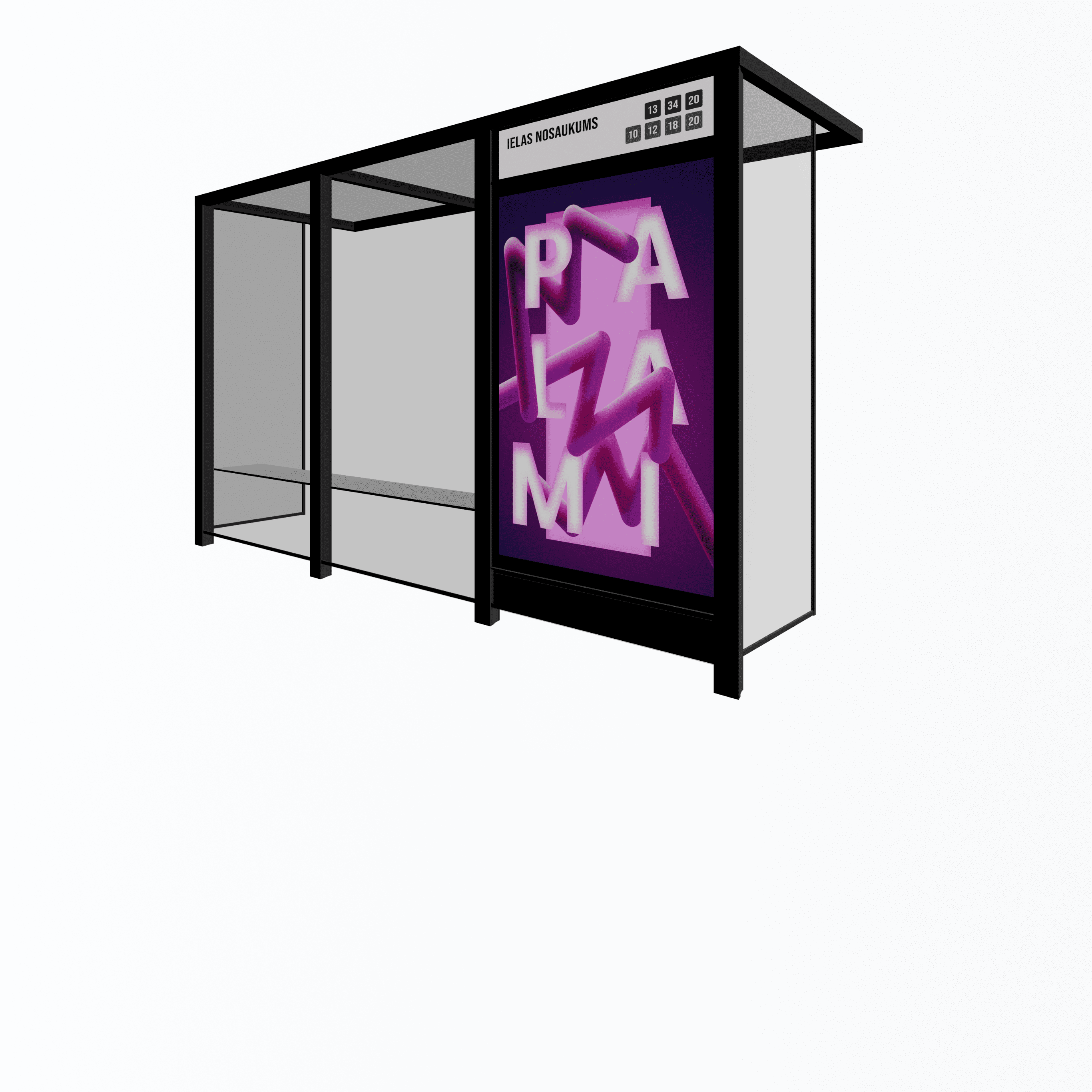 PALAMI Group Innovative Bus Stop Shelter With Built In Power Distribution Box