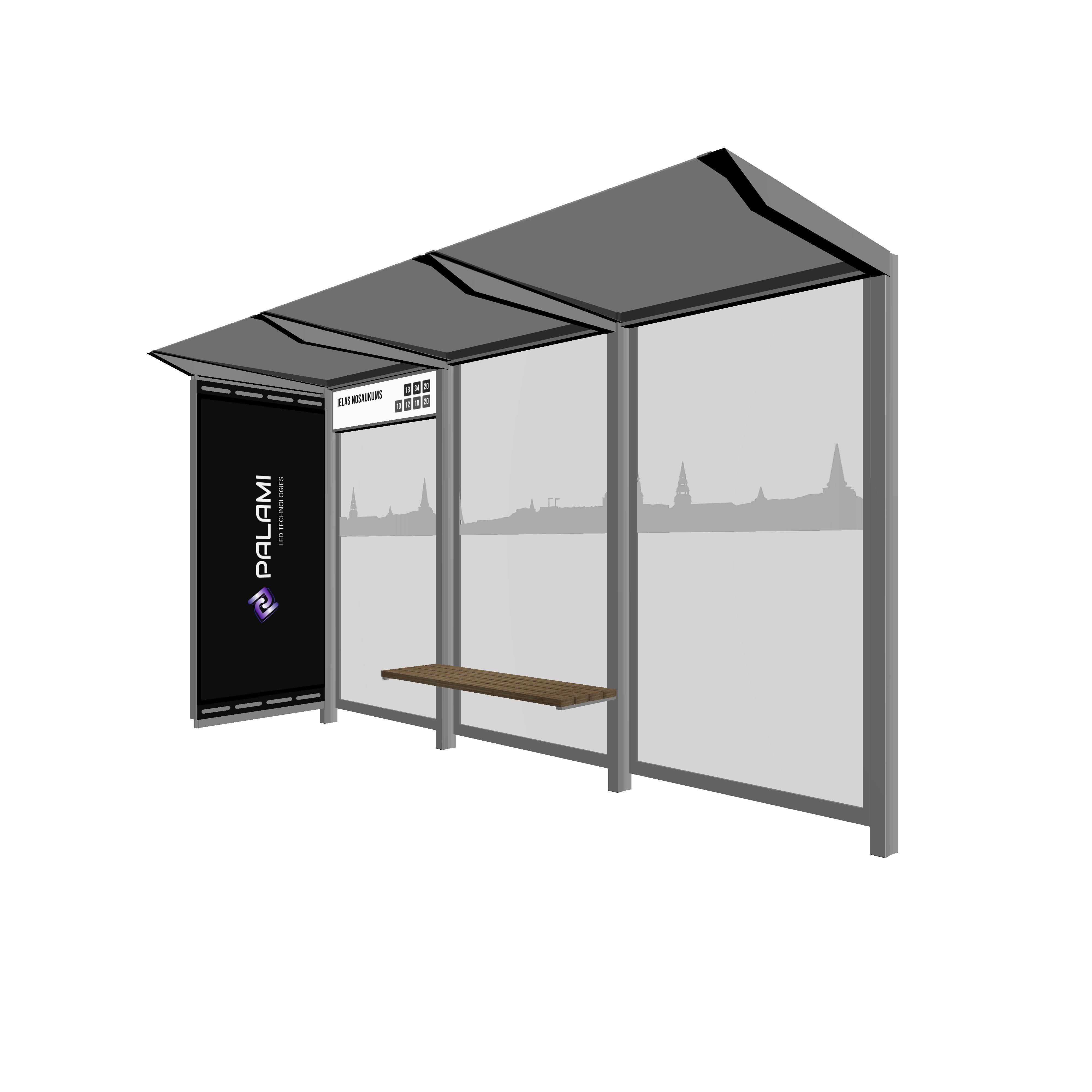 Bus Shelter RIGA (L/XL) Side Section LED Display