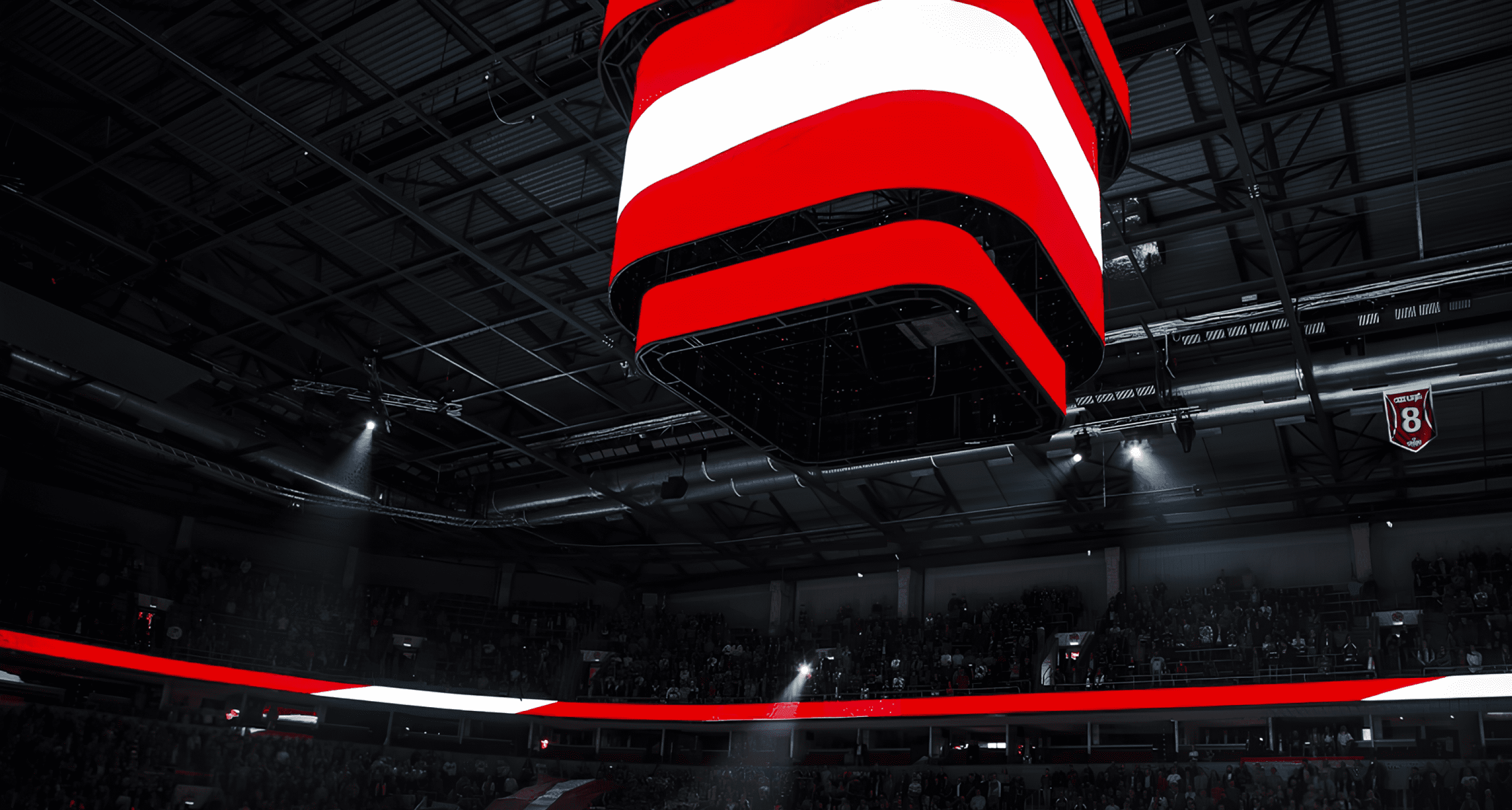 PALAMI Group LED Media Display Cube In Sport Arena Of Riga