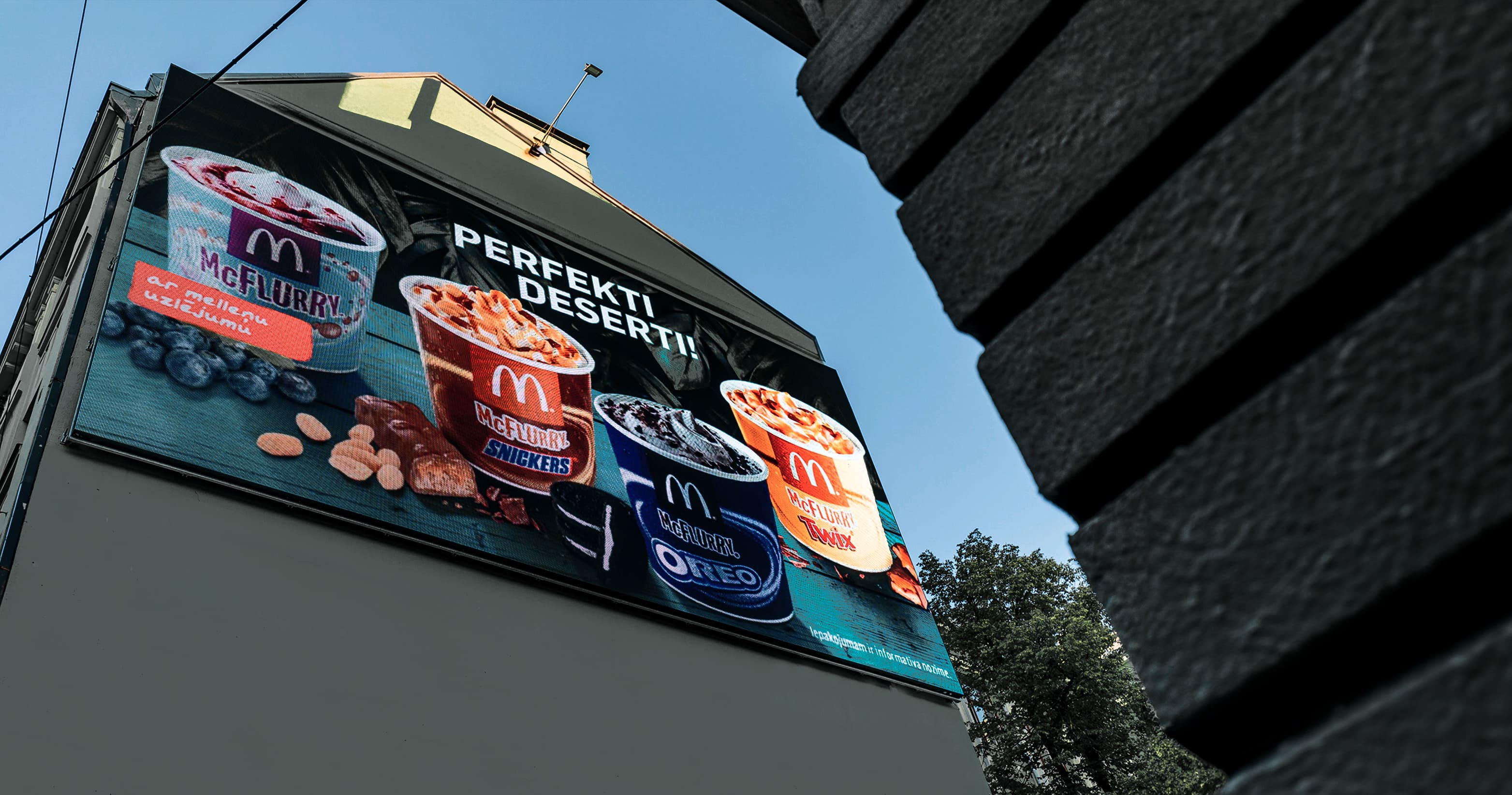 PALAMI Group Giant Size Outdoor LED Video Wall Display On Street Intersection