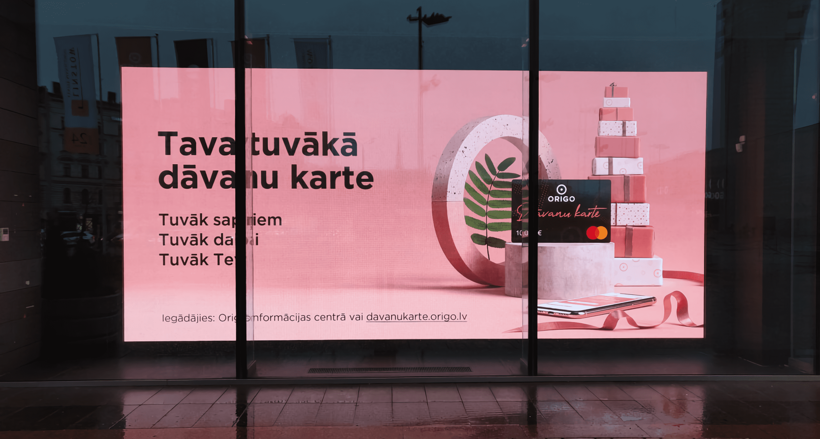 PALAMI Group LED Video Display Screen Installed In Origo Beside Window