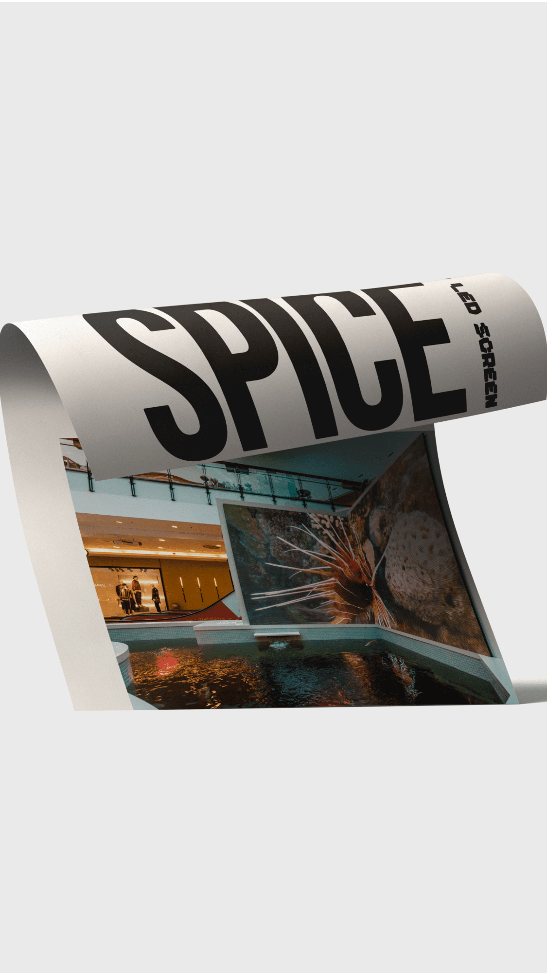 Image of PALAMI Group Indoor LED Screen Installed In Shopping Center Brochure Mobile Resolution