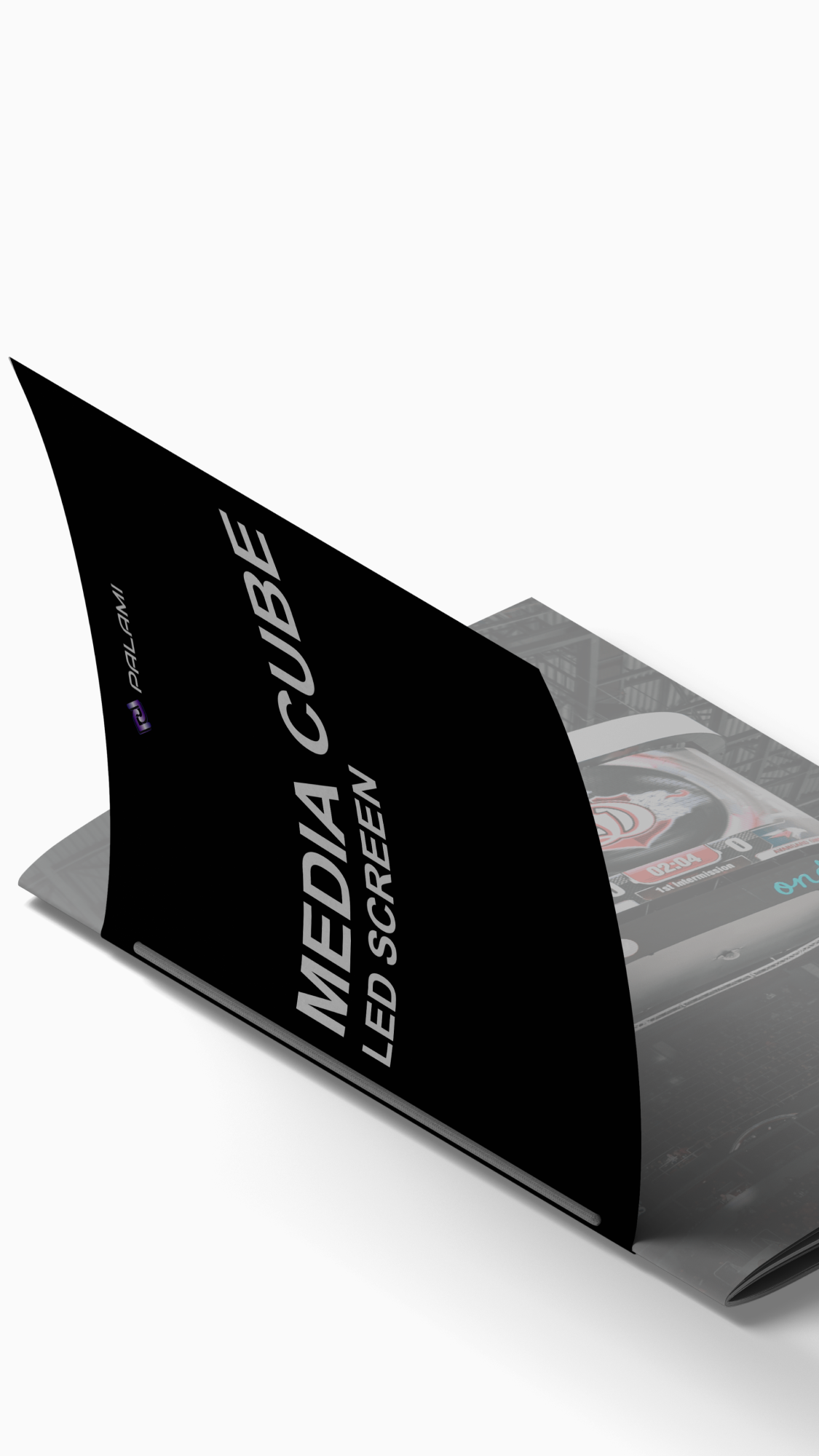 Image Of PALAMI Group Rounded LED Media Cube Brochure Mobile Resolution