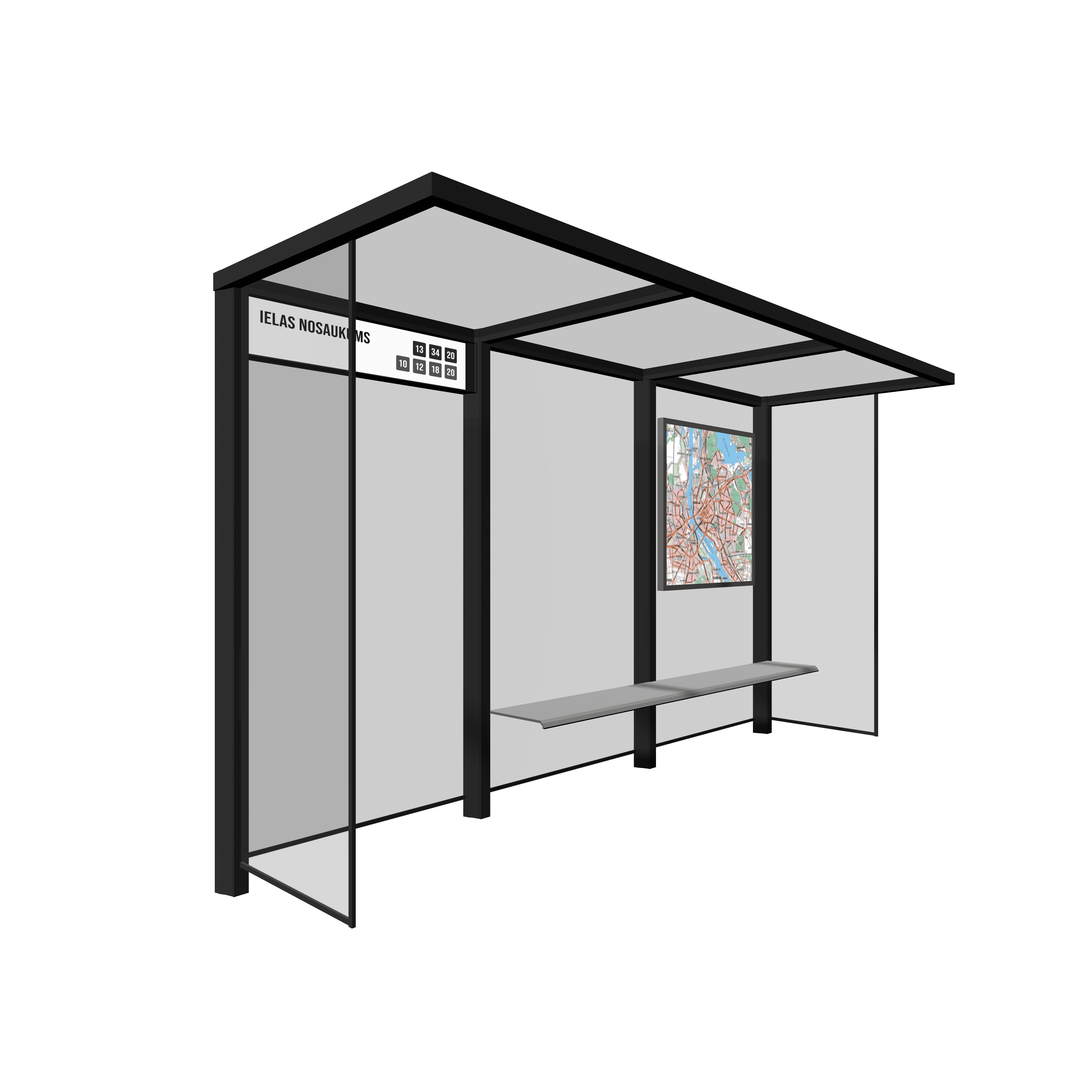 Bus Shelter Poster Frame by PALAMI Group - Durable and High-Visibility Advertising Frame for Bus Shelters