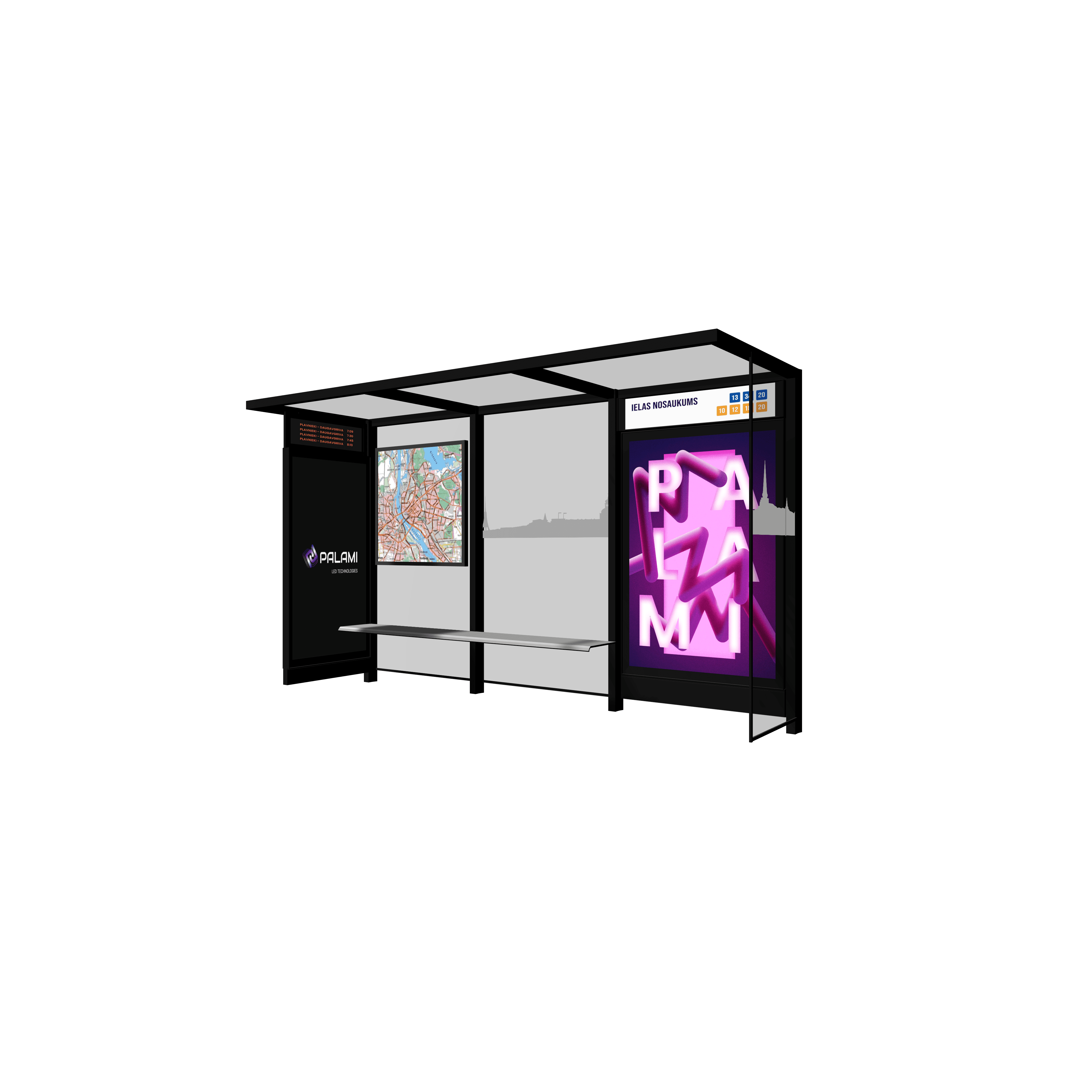 Bus Shelter OSLO S-Size With Compact Design By PALAMI Group