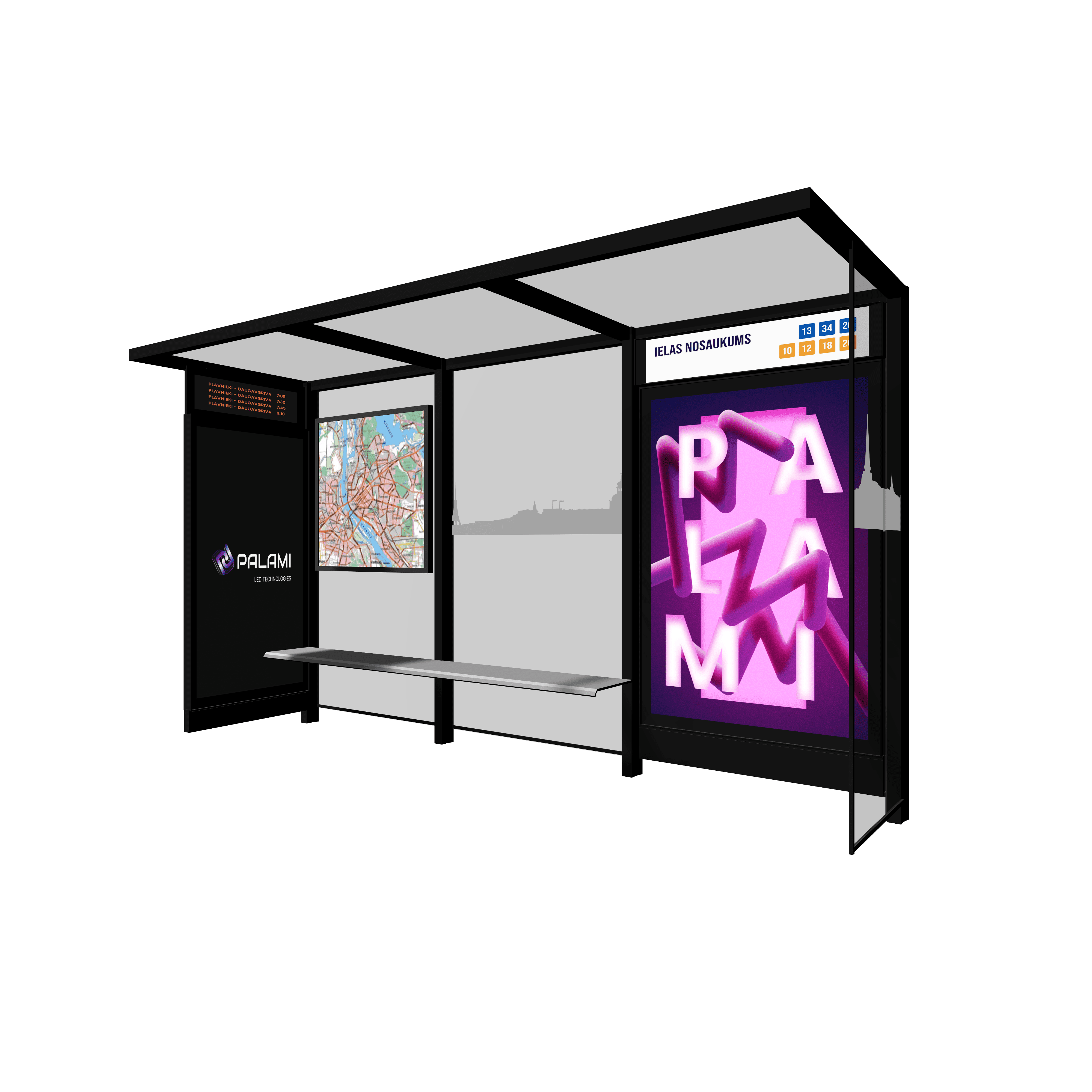 Bus Shelter OSLO S-Size With Compact Design By PALAMI Group