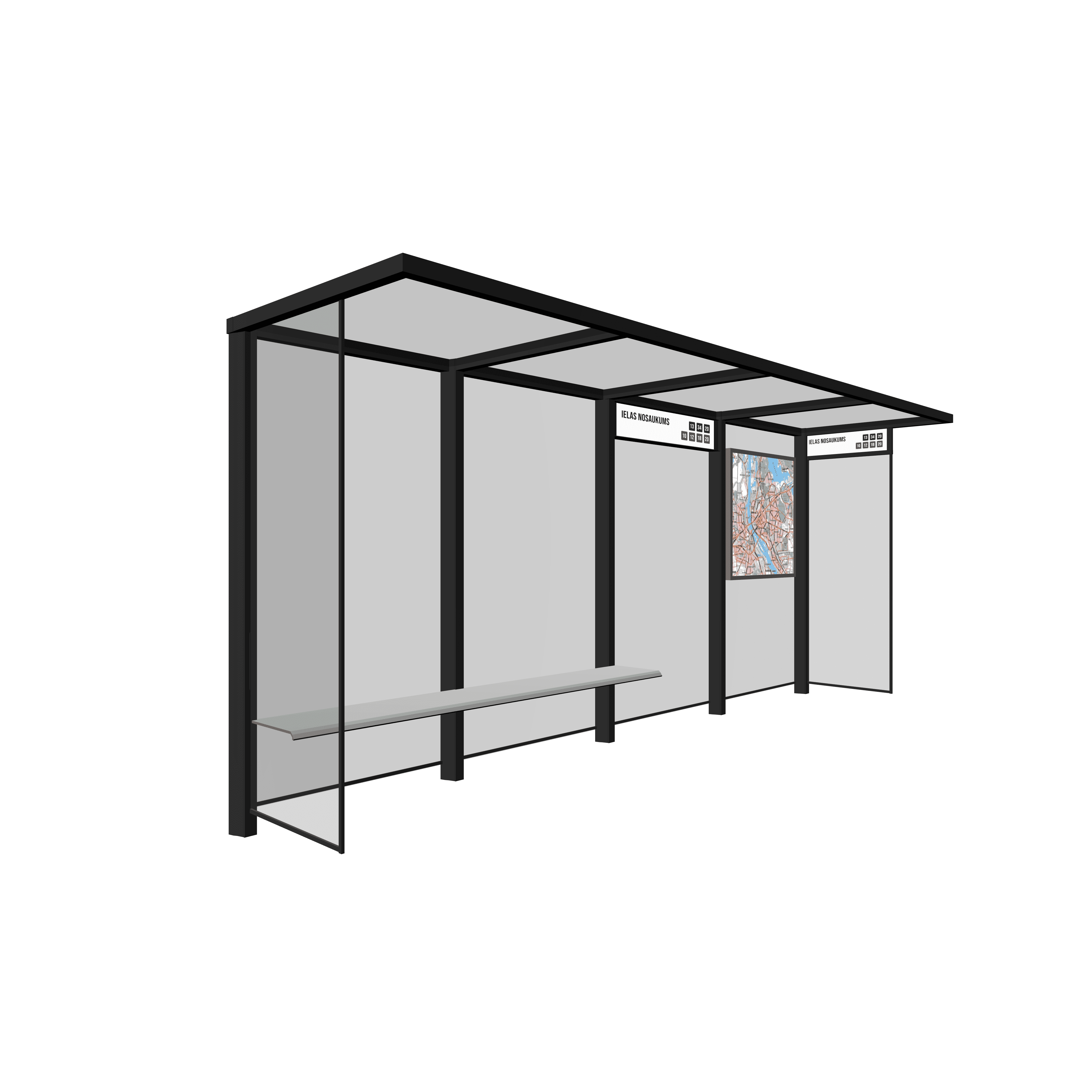 Bus Shelter Poster Frame by PALAMI Group - Durable and High-Visibility Advertising Frame for Bus Shelters