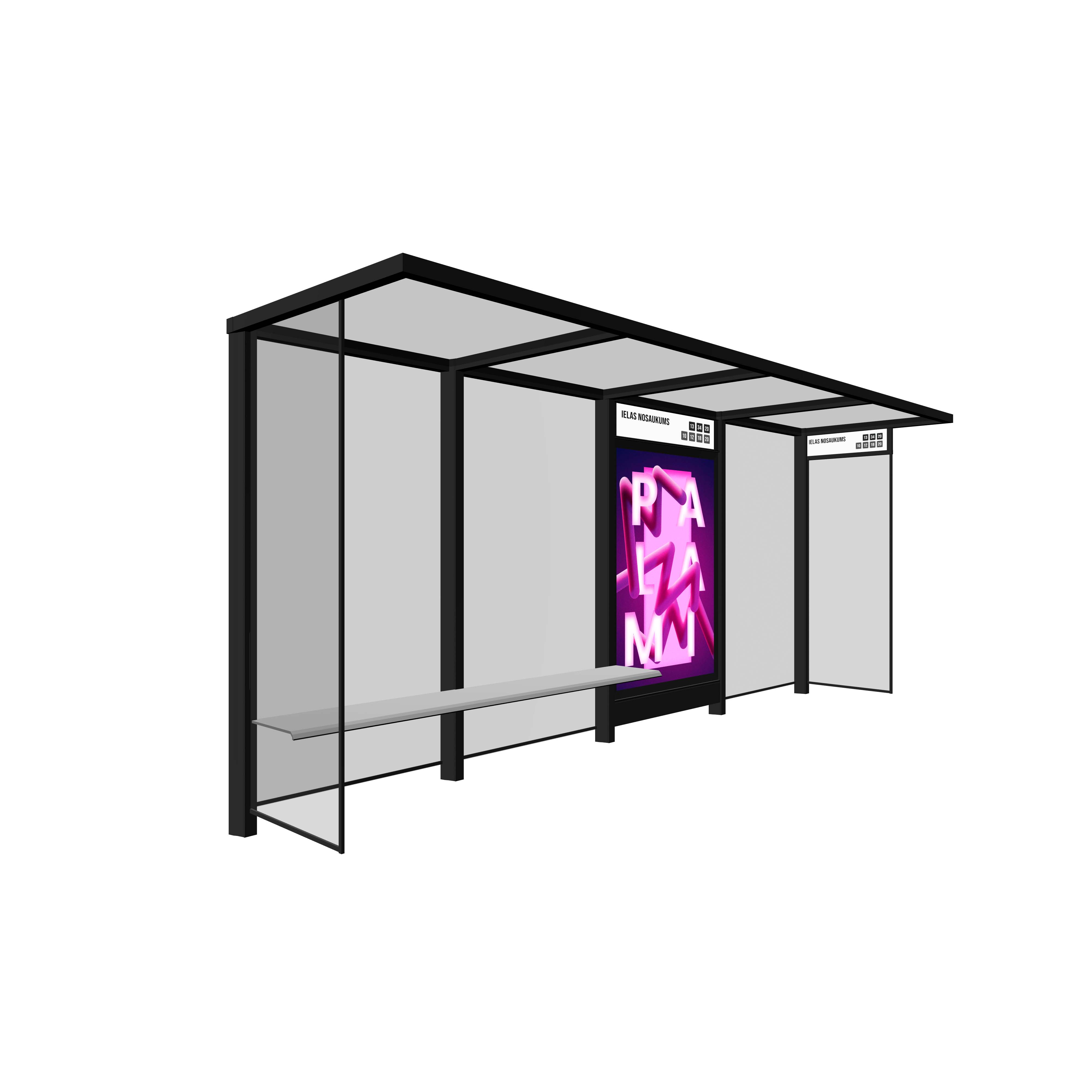 Bus Shelter OSLO Rear Section LED Display by PALAMI Group