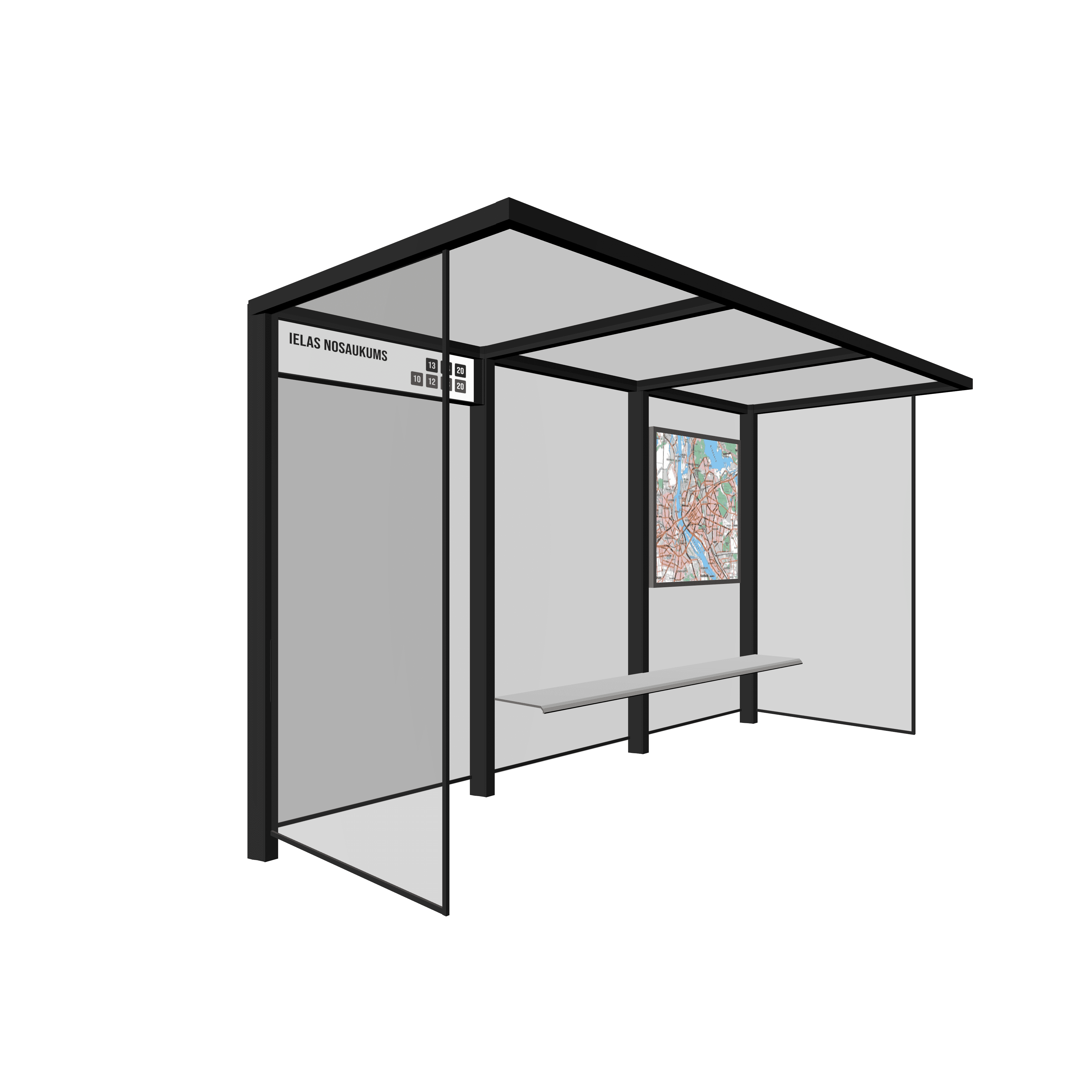 Bus Shelter Poster Frame by PALAMI Group - Durable and High-Visibility Advertising Frame for Bus Shelters