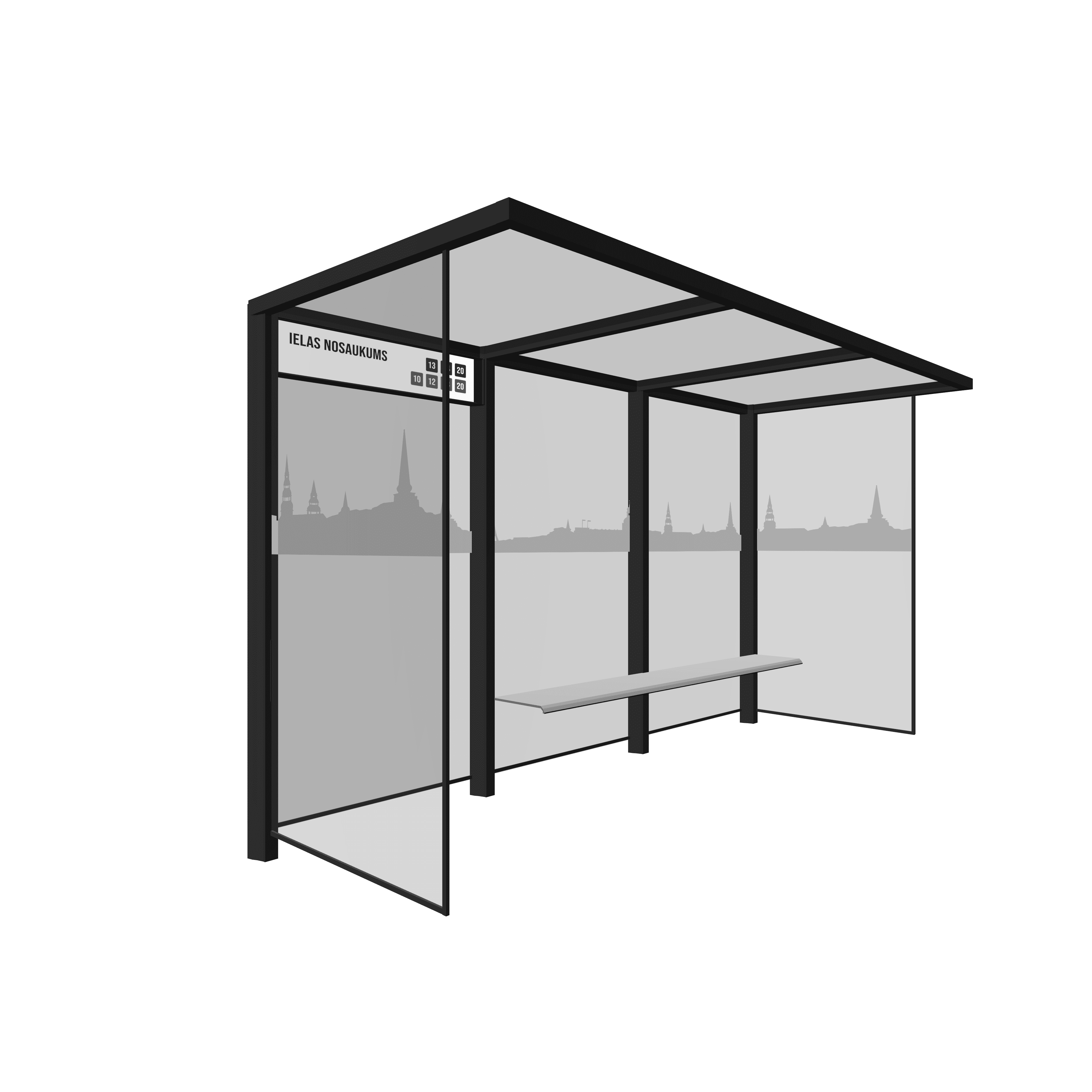 Bus Shelter Glass Print by PALAMI Group - High-Quality and Durable Display for Public Transit