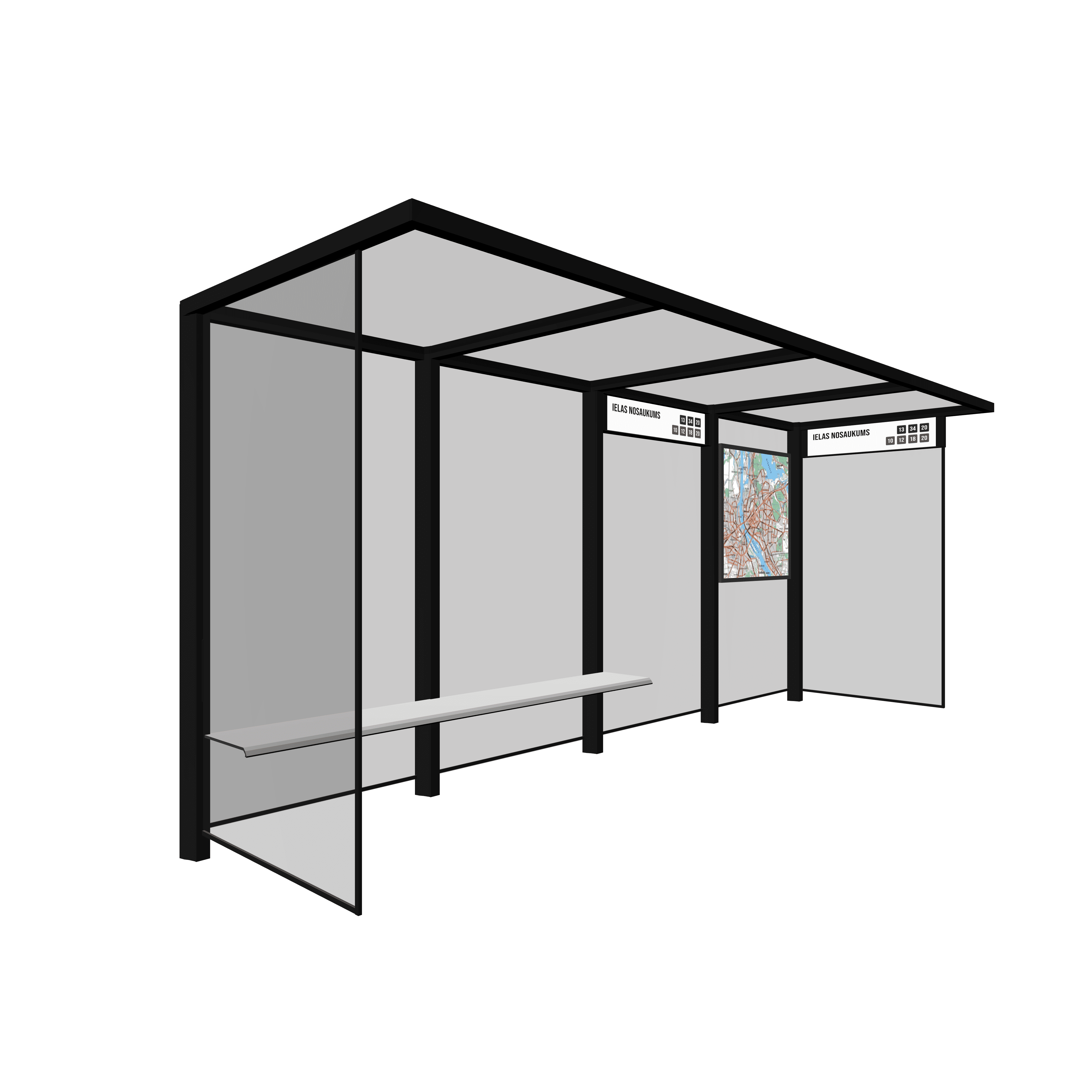 Bus Shelter Poster Frame by PALAMI Group - Durable and High-Visibility Advertising Frame for Bus Shelters