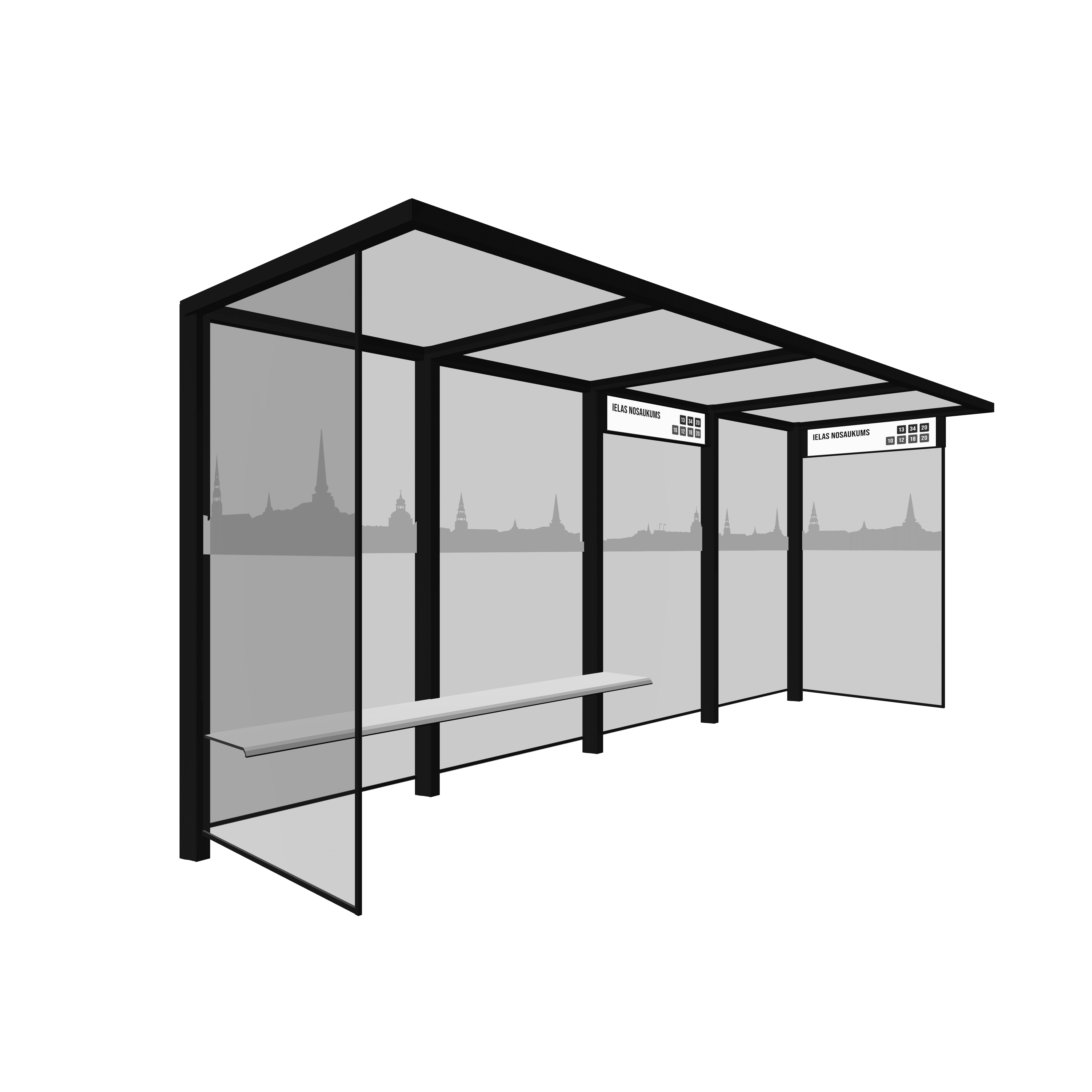 Bus Shelter Glass Print by PALAMI Group - High-Quality and Durable Display for Public Transit