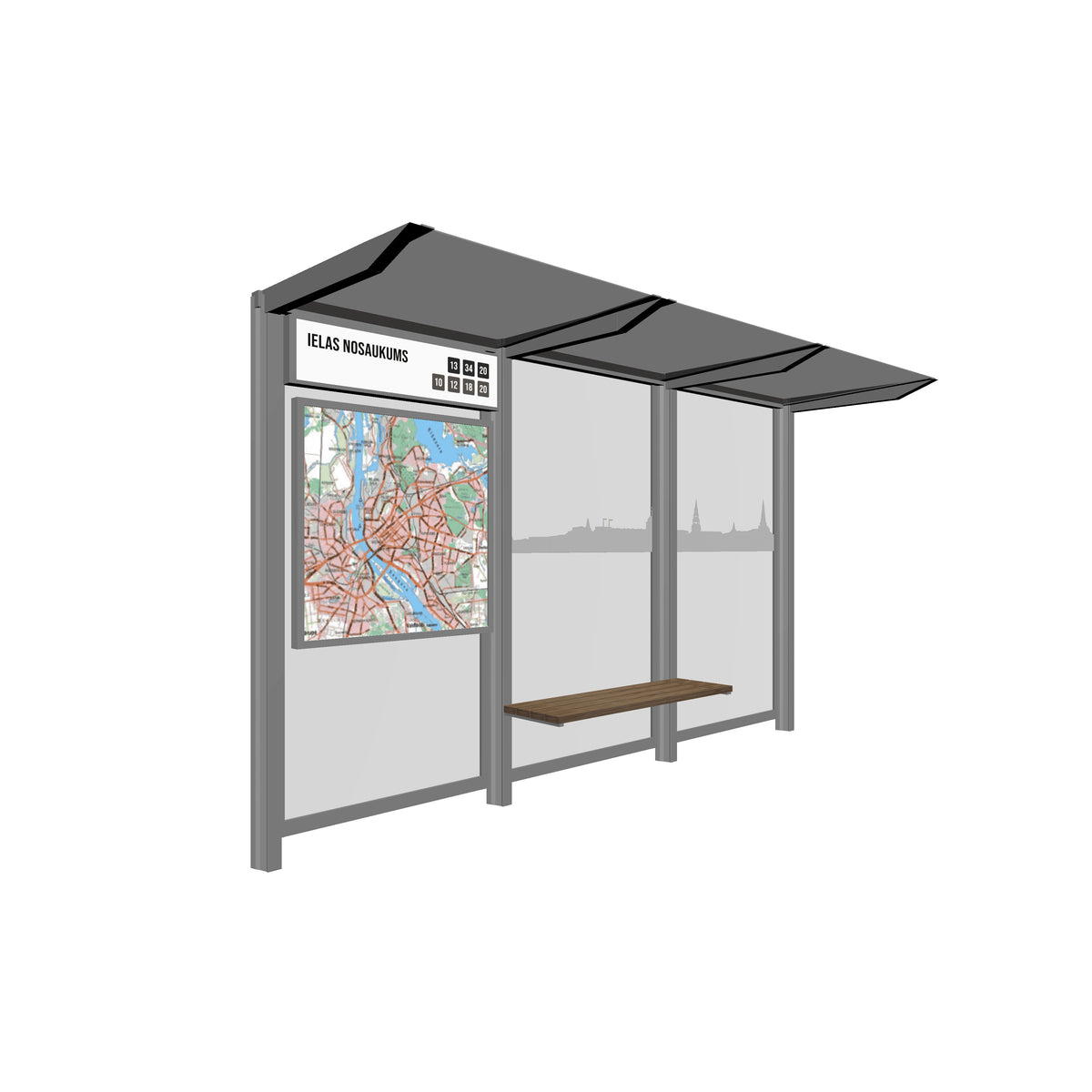 Bus Shelter Poster Frame by PALAMI Group - Durable and High-Visibility Advertising Frame for Bus Shelters