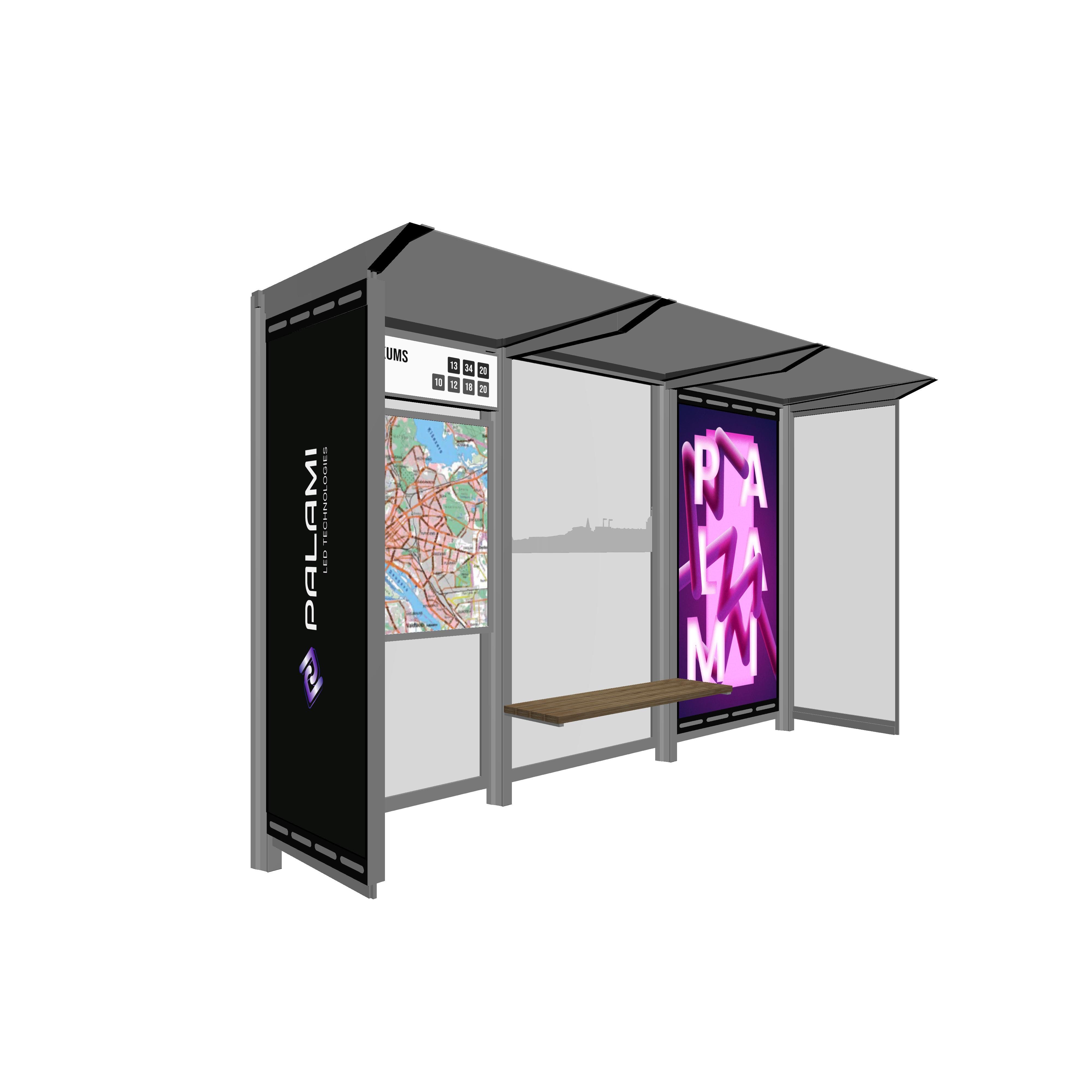Bus Shelter RIGA S-Size with compact design by PALAMI Group