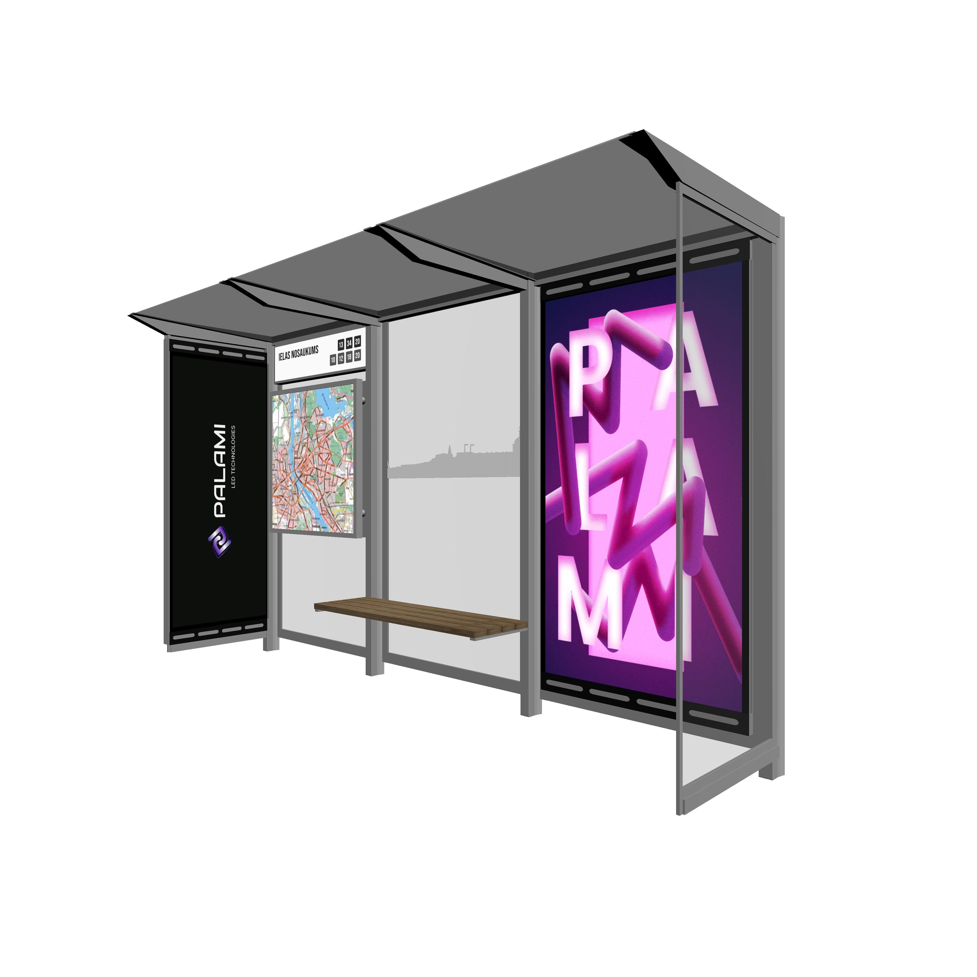 Bus Shelter RIGA S-Size with compact design by PALAMI Group