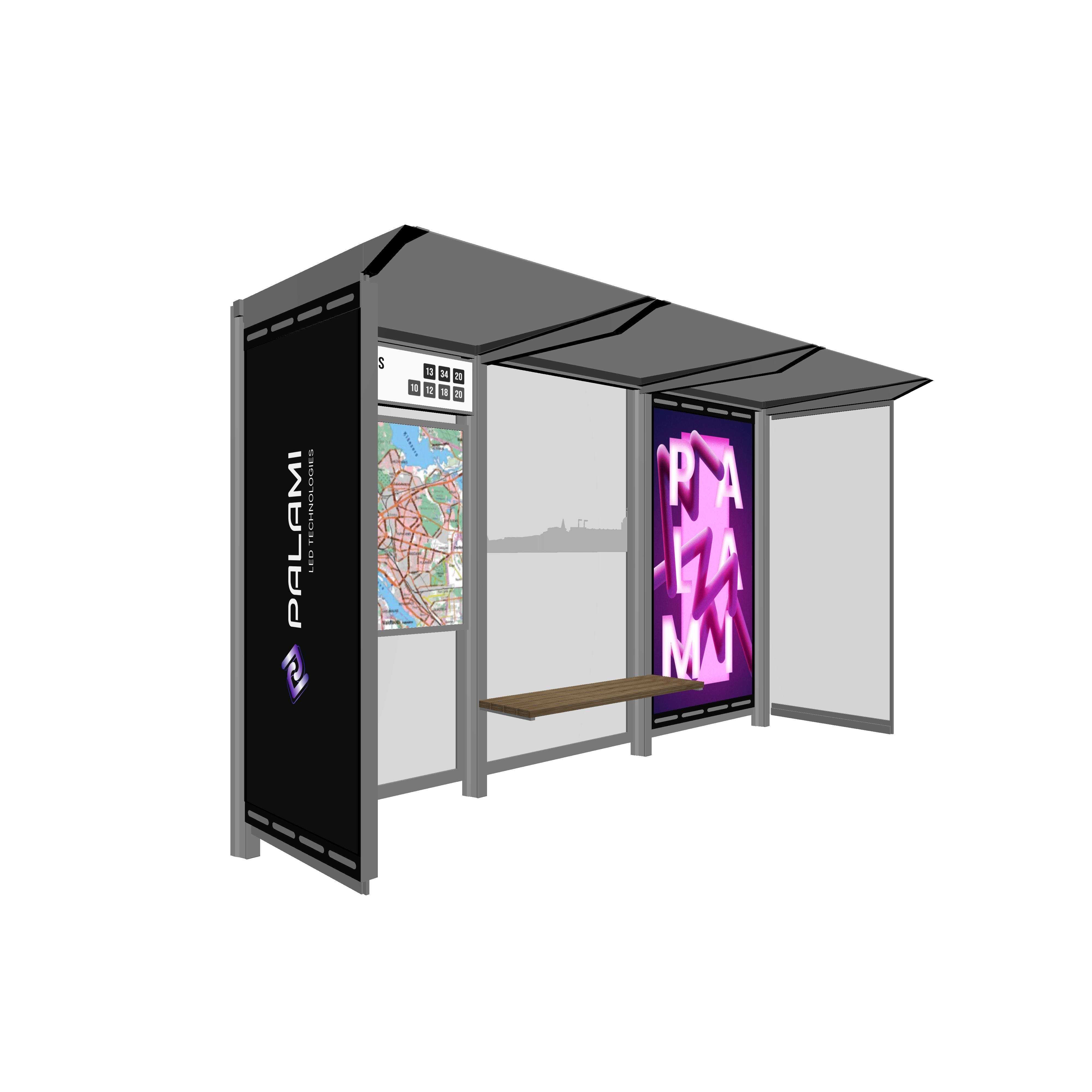 Bus Shelter RIGA L-Size with large design by PALAMI Group