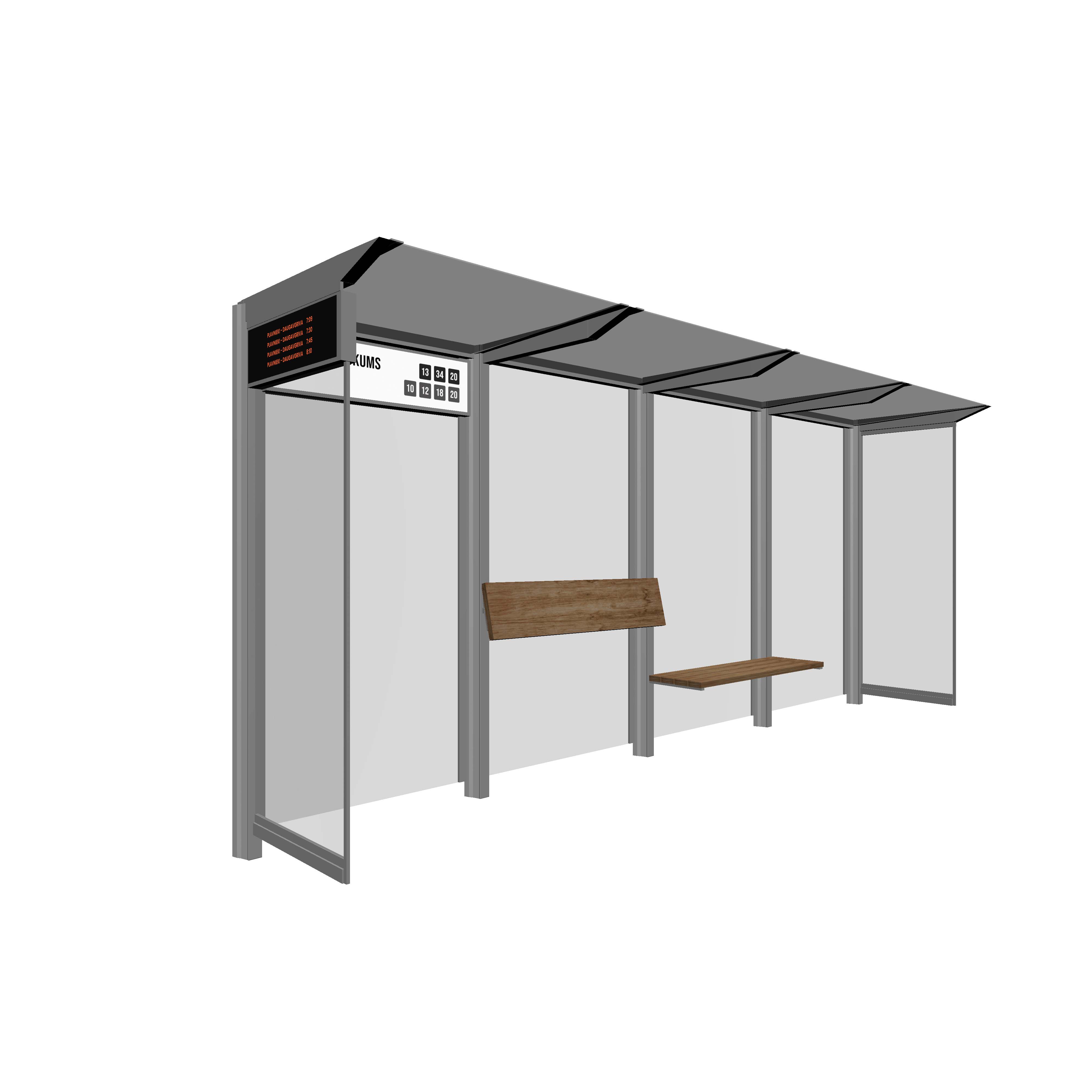 Bus Shelter (S/M) Timetable LED Display by PALAMI Group - Compact Real-Time Schedule Display for Commuters