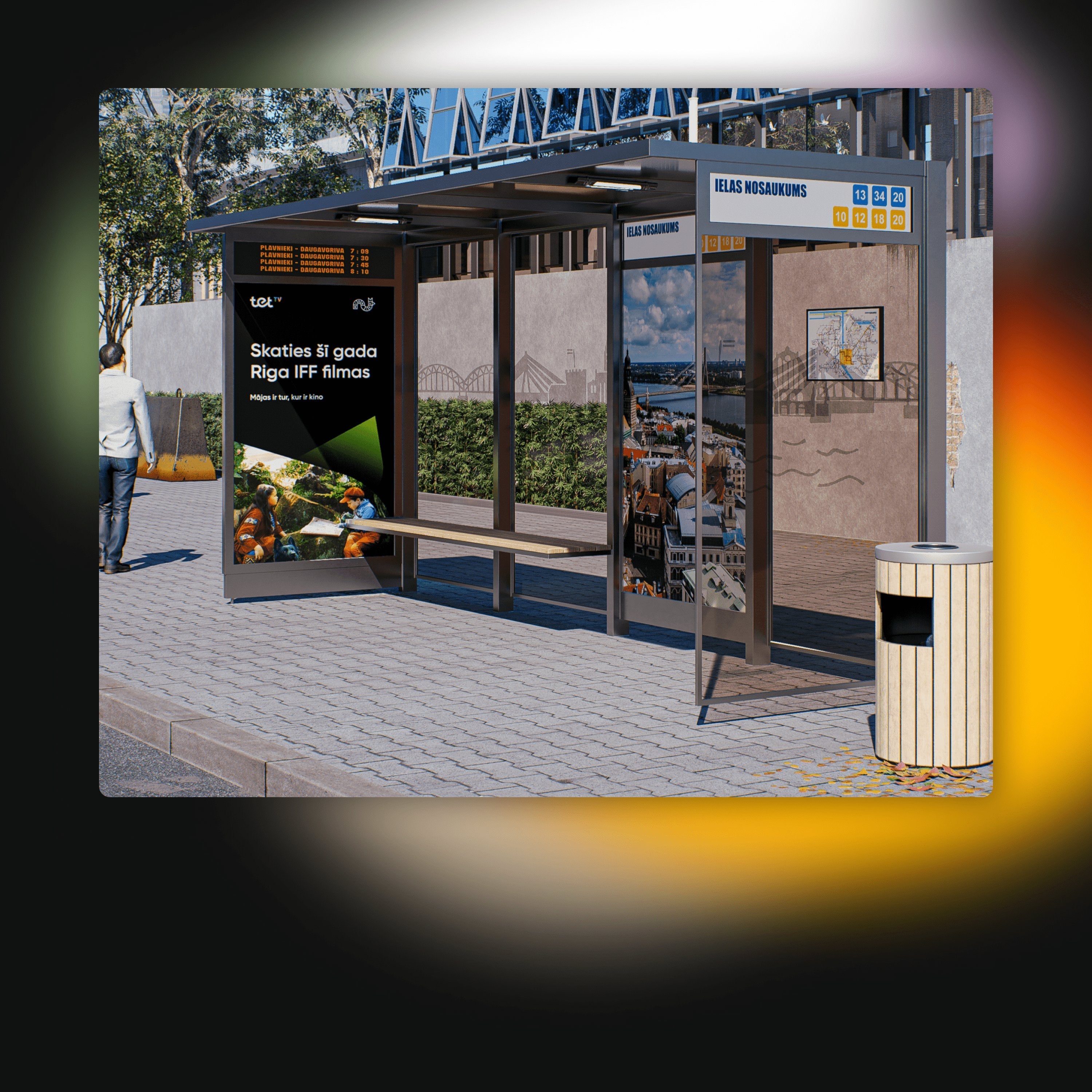 Bus Shelter - Compact Outdoor Advertising Display