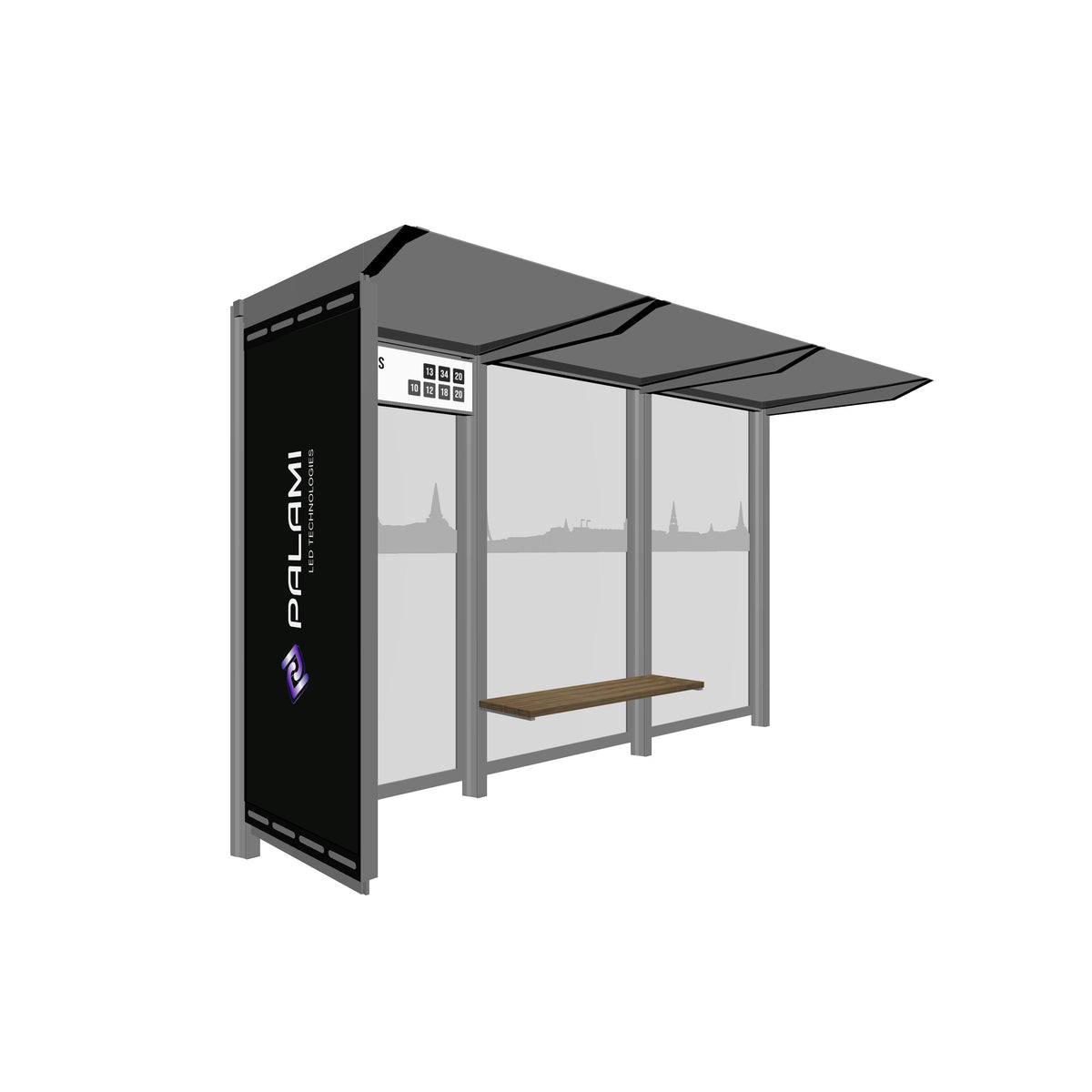Bus Shelter RIGA (L/XL) Side Section LED Display