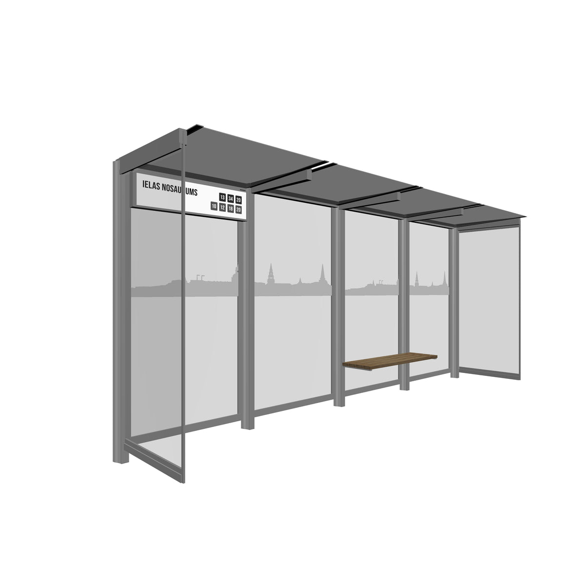 Bus Shelter RIGA XL Side Section Glass