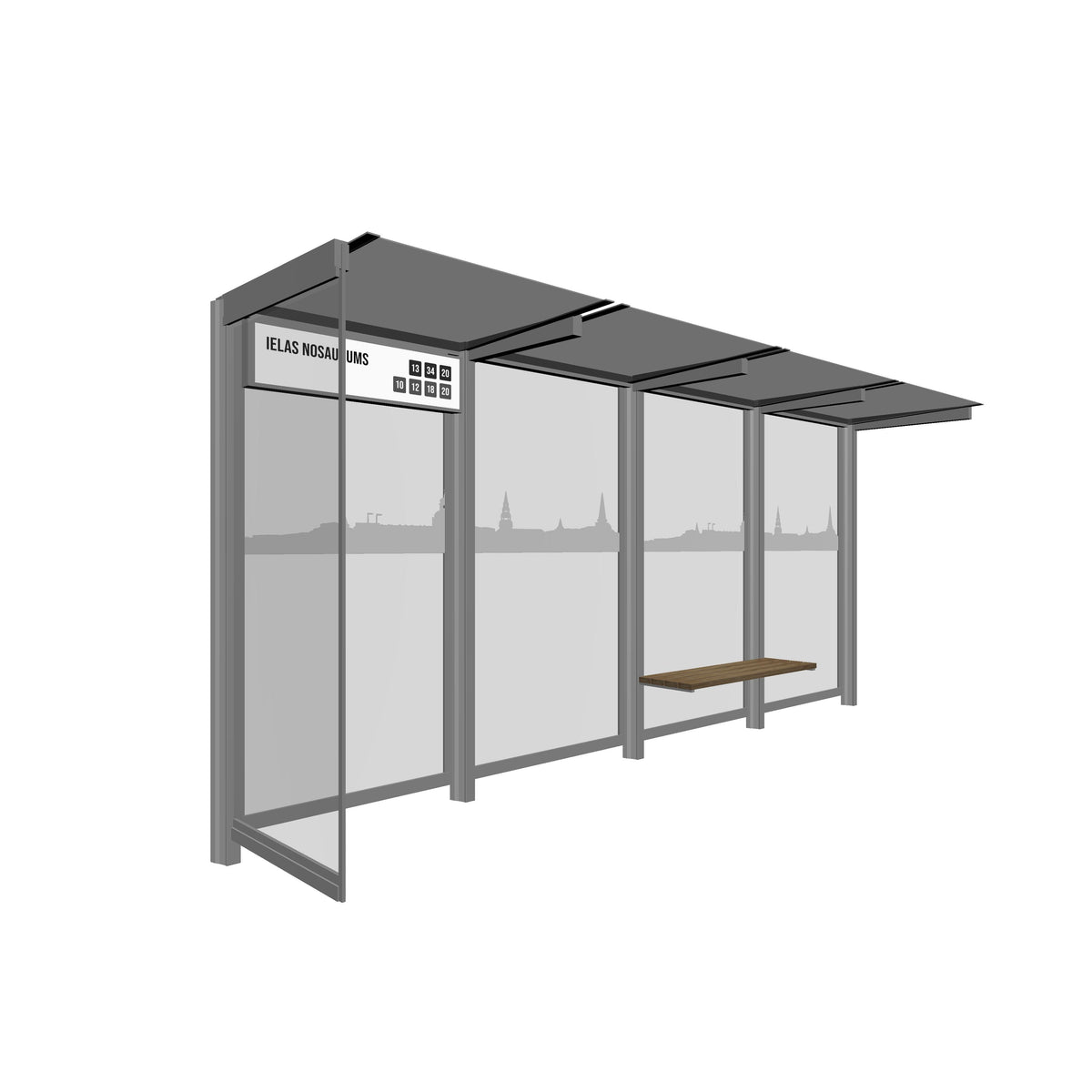 Bus Shelter RIGA XL Side Section Glass