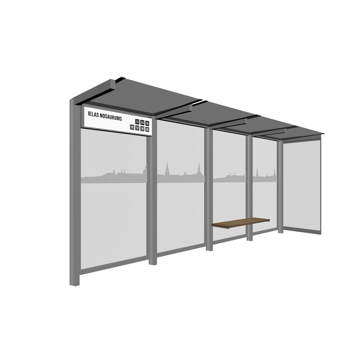 Bus Shelter RIGA XL Side Section Glass