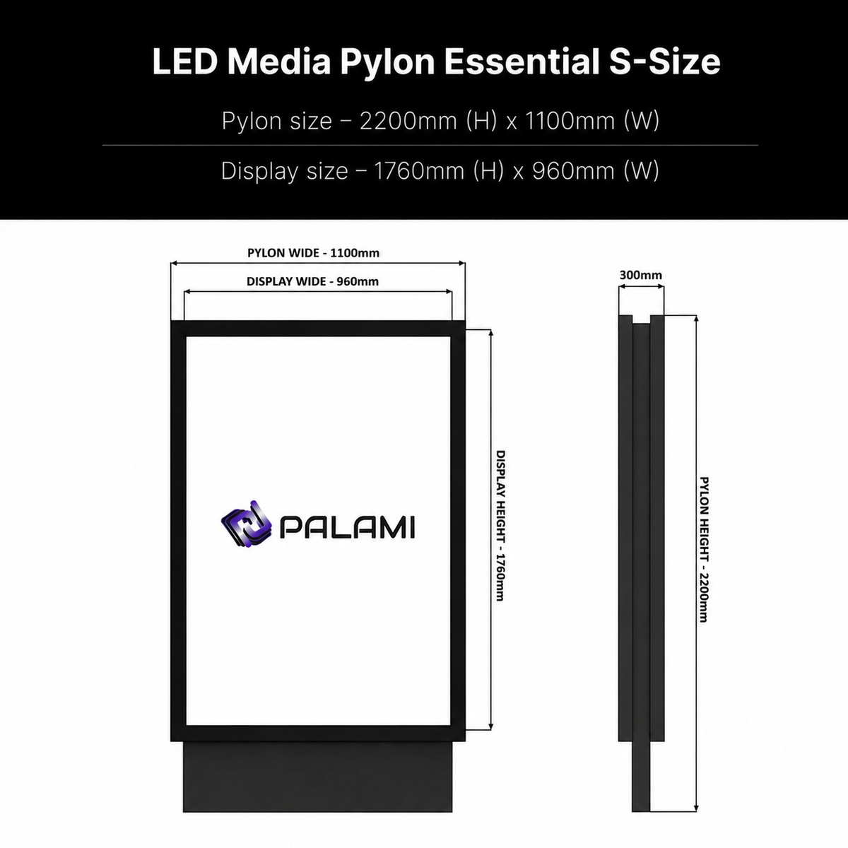 LED Media Pylon Essential S-Size