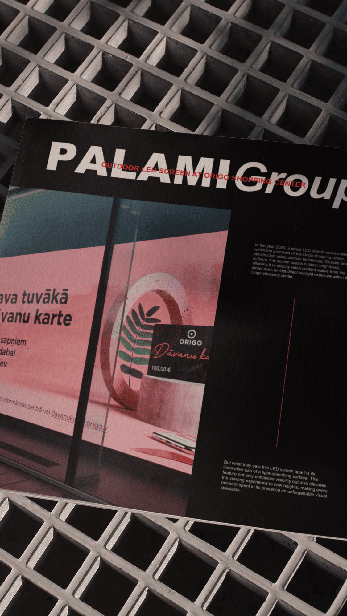 Image of PALAMI Group LED Media Video Wall Brochure in Origo Mobile Resolution