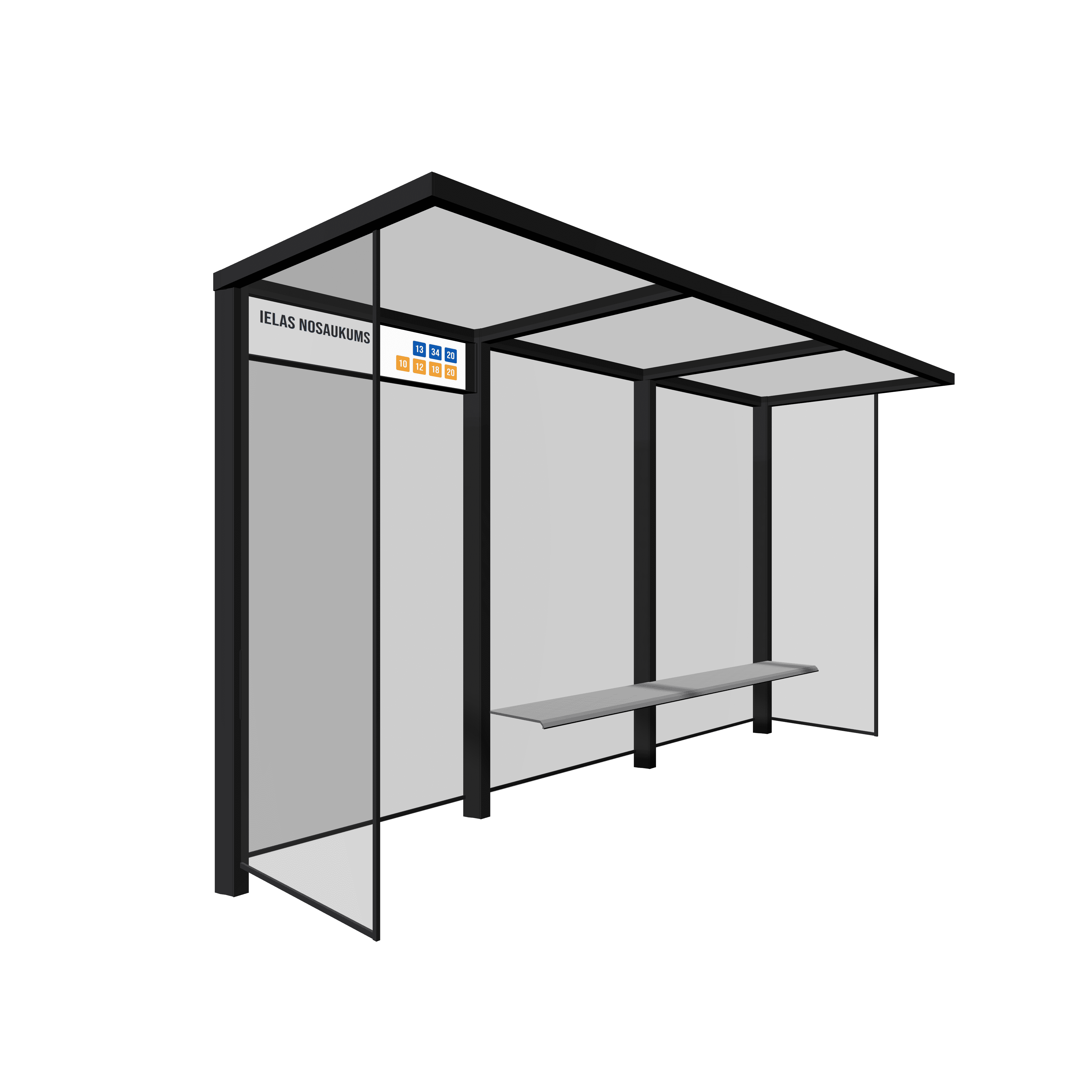 Bus Shelter OSLO S-Size With Compact Design By PALAMI Group