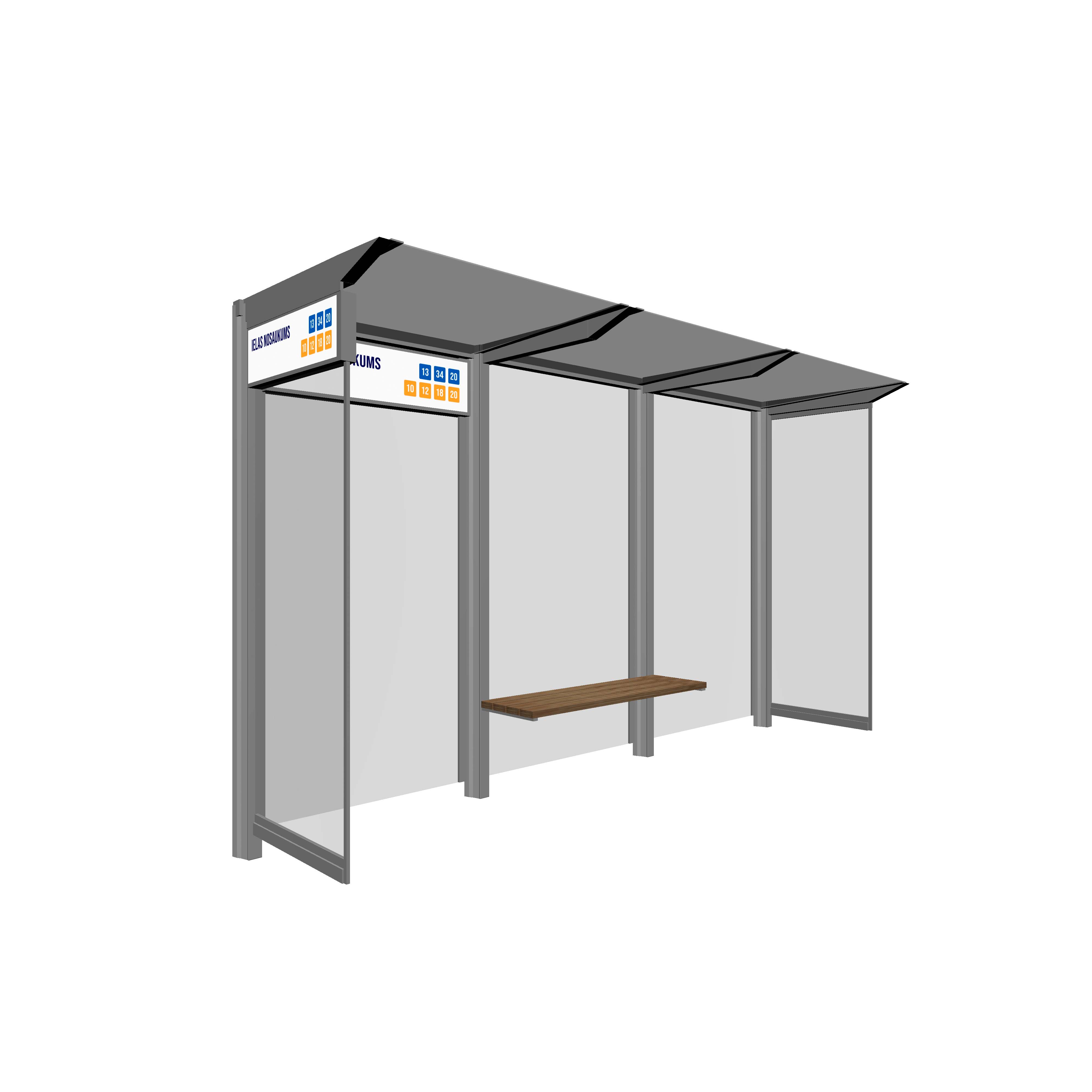 Bus Shelter RIGA S-Size with compact design by PALAMI Group