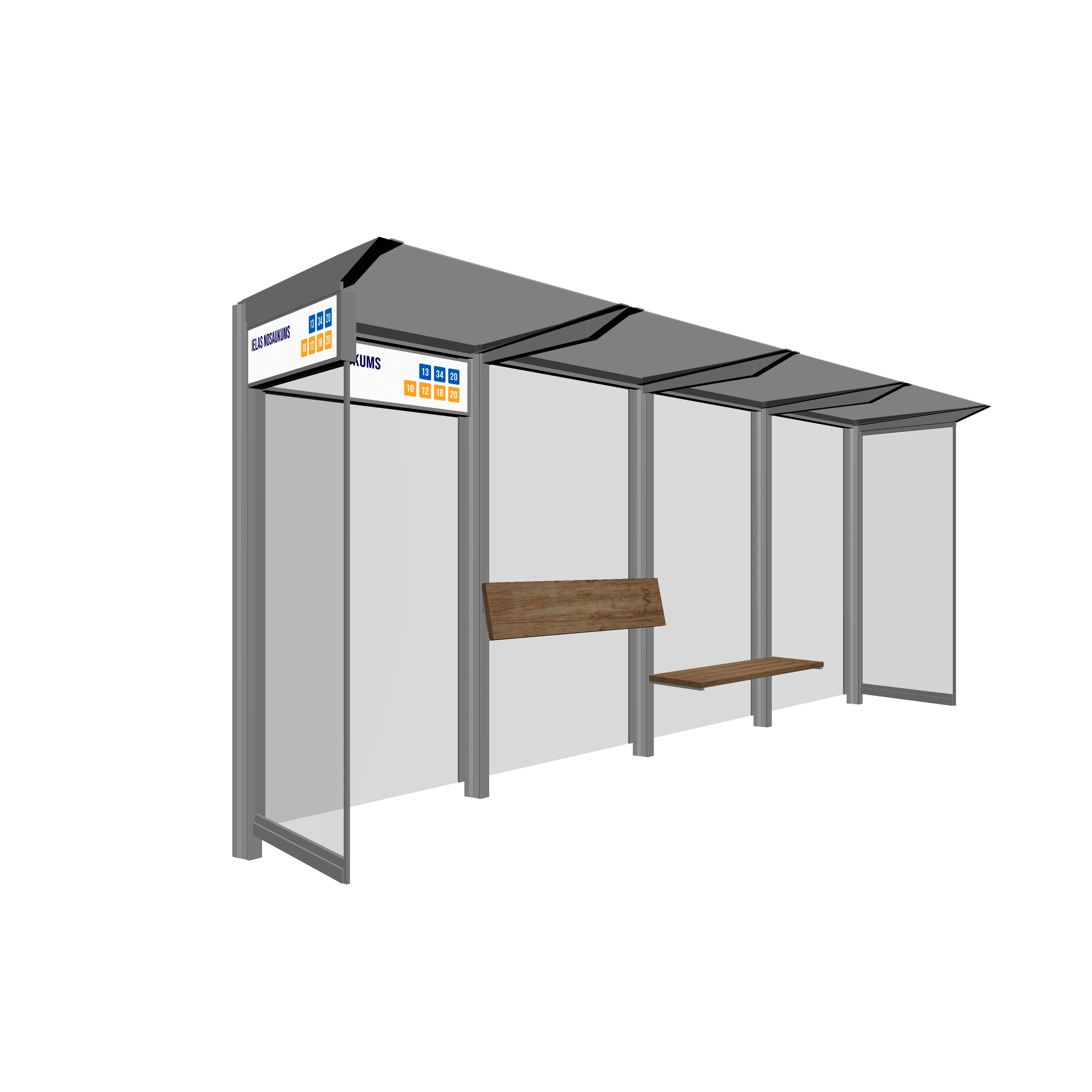 Bus Shelter M-Size by PALAMI Group - Mid-Size Durable Outdoor Advertising Shelter